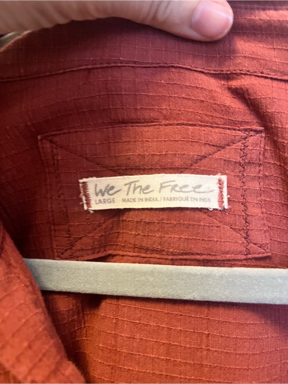 Free People Rust Button Down - Picture 3 of 3